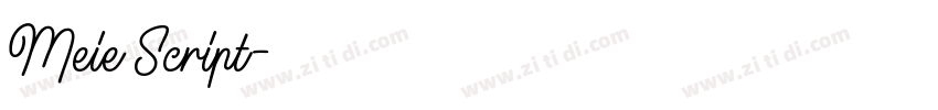 Meie Script字体转换